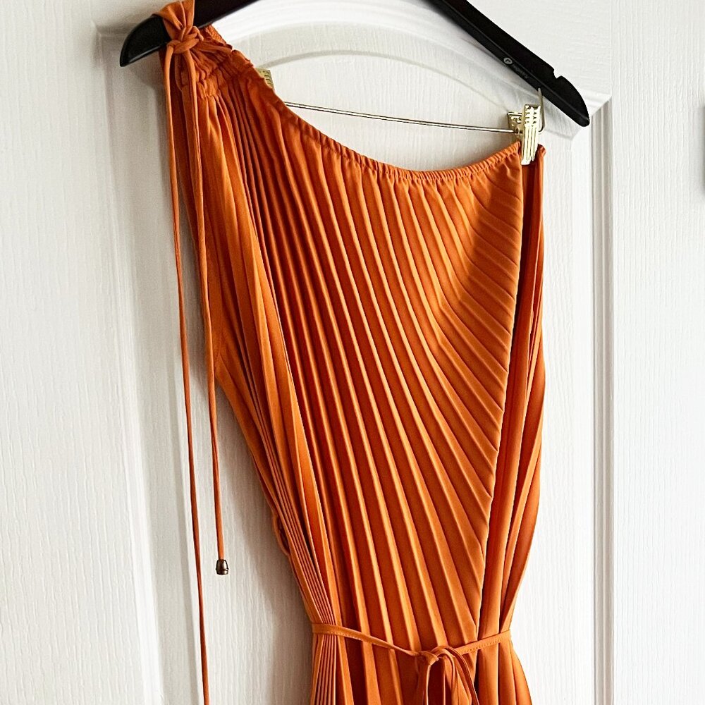 Orange - One Shoulder Maxi Dress